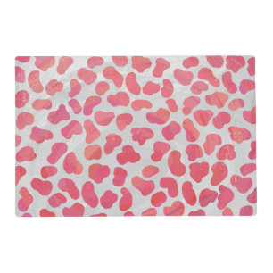Dalmatian Pink and White Print Placemat