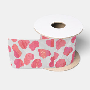 Dalmatian Pink and White Print Satin Ribbon