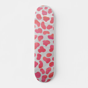 Dalmatian Pink and White Print Skateboard