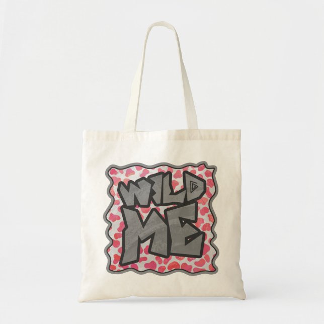 Dalmatian Pink and White Wid Me Tote Bag (Front)