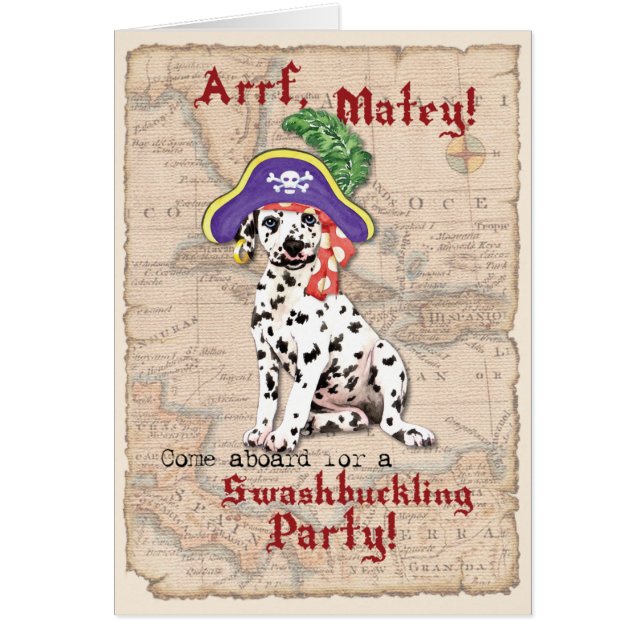 Dalmatian Pirate Invitation (Front)
