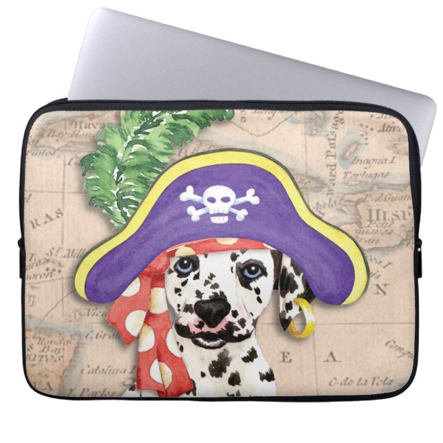 Dalmatian Pirate Laptop Sleeve (Front)