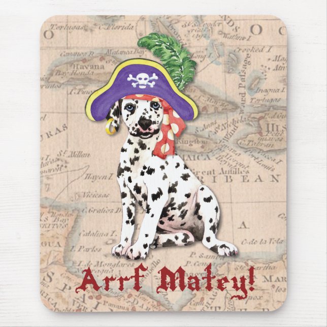 Dalmatian Pirate Mouse Pad (Front)