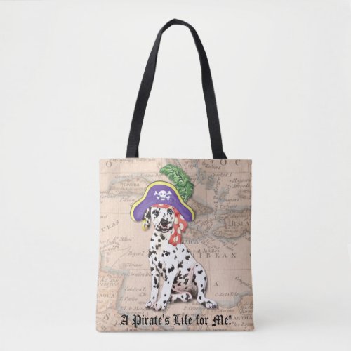 Dalmatian Pirate Tote Bag