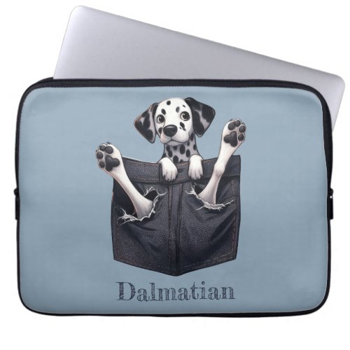 Dalmatian Pocket Dog Laptop Sleeve