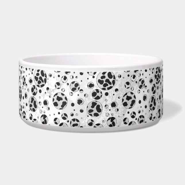 Dalmatian Polka Dot Black and White Bowl (Right)