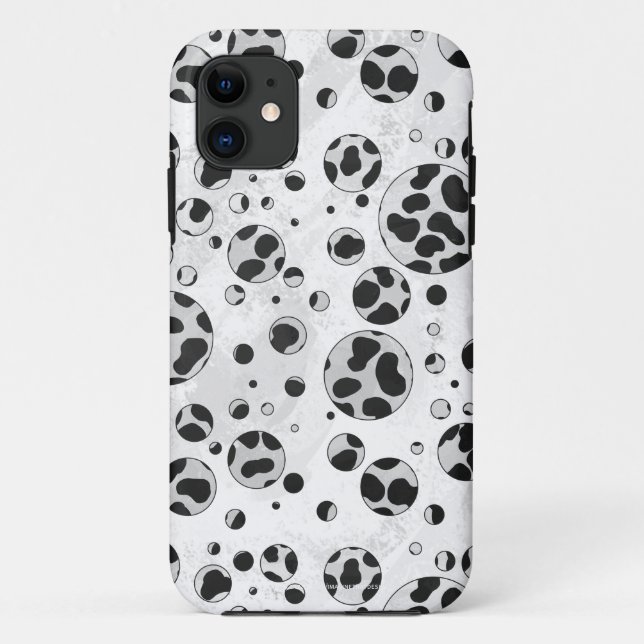 Dalmatian Polka Dot Black and White Case-Mate iPhone Case (Back)