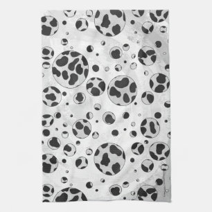 Dalmatian Polka Dot Black and White Kitchen Towel