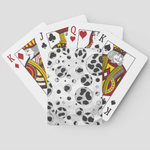 Dalmatian Polka Dot Black and White Poker Cards