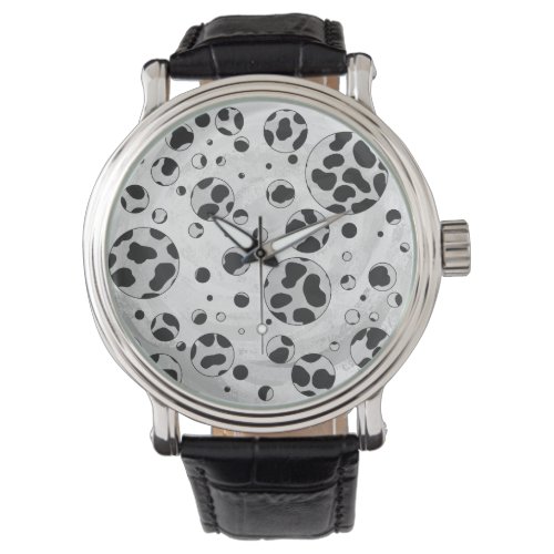 Dalmatian Polka Dot Black and White Watch