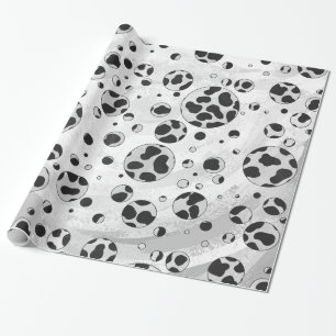 Dalmatian Polka Dot Black and White Wrapping Paper
