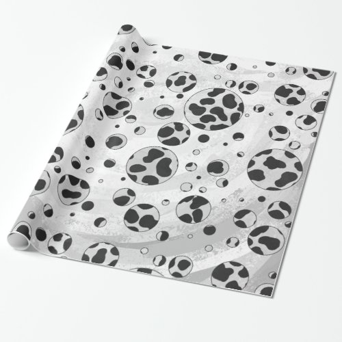Dalmatian Polka Dot Black and White Wrapping Paper
