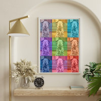 Dalmatian Pop Art Dog Photo Collage Color Block