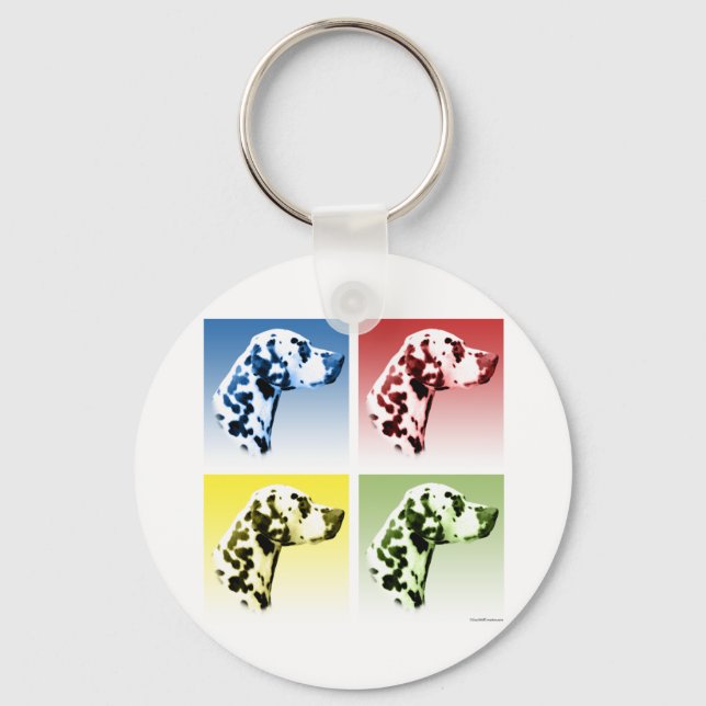Dalmatian Pop Art Keychain (Front)