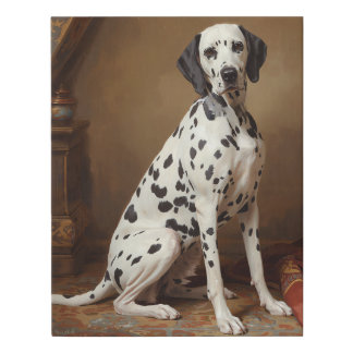 Dalmatian Portrait Canvas Wall Art