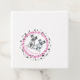Dalmatian Print Birthday Black and White party Favor Tags