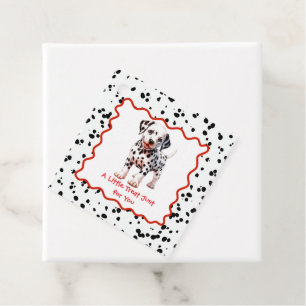 Dalmatian Print Birthday Black and White party Favor Tags
