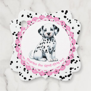 Dalmatian Print Birthday Black and White party Favor Tags