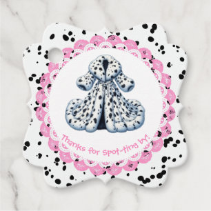 Dalmatian Print Birthday Black and White party Favor Tags