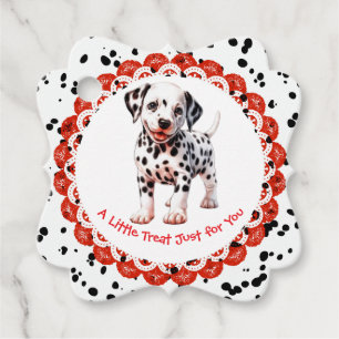 Dalmatian Print Birthday Black and White party Favor Tags