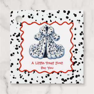 Dalmatian Print Birthday Black and White party Favor Tags