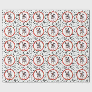 Dalmatian Print Birthday Black and White party Wrapping Paper