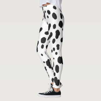 Dalmatian print dog mom dad skin pattern leggings