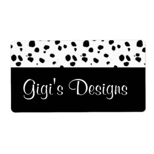 Dalmatian print handmade labels