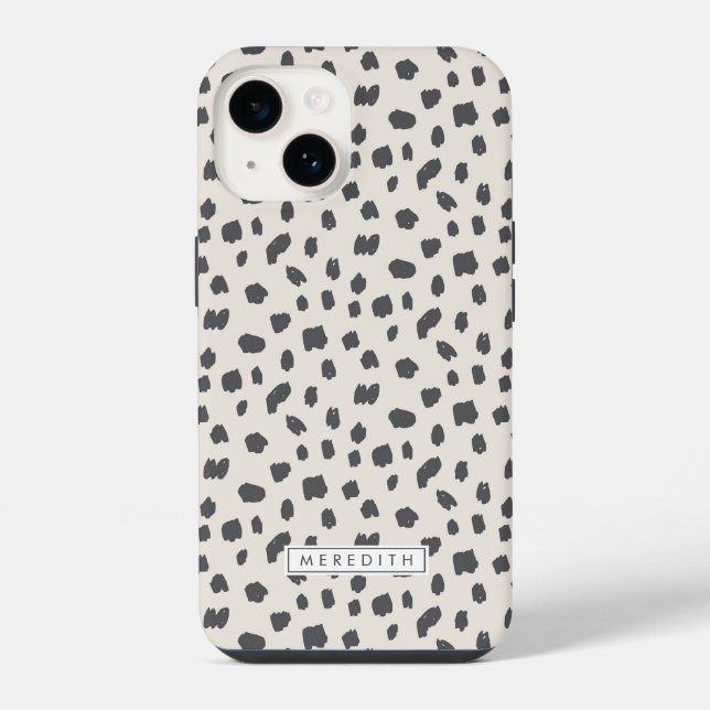 Dalmatian Print Name Case-Mate iPhone Case (Back)