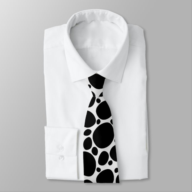 Dalmatian Print Neck Tie (Tied)