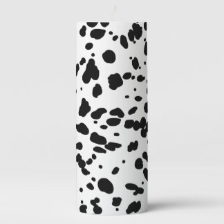 Dalmatian Print Pillar Candle