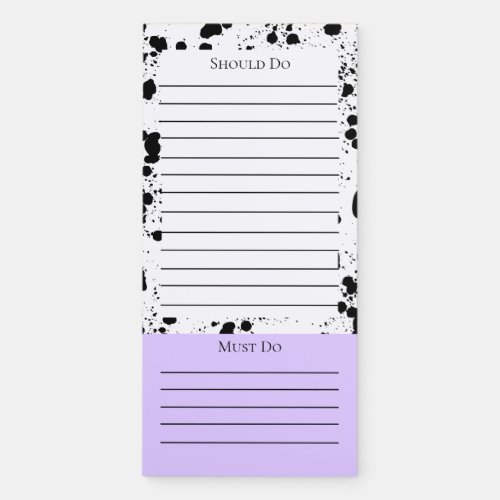 Dalmatian Print with Purple Should Must Do Magnetic Notepad