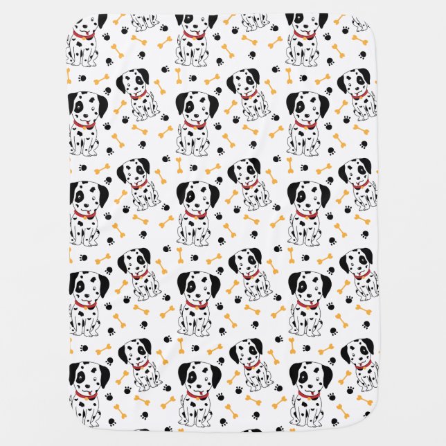 Dalmatian Puppies Baby Blanket (Front)