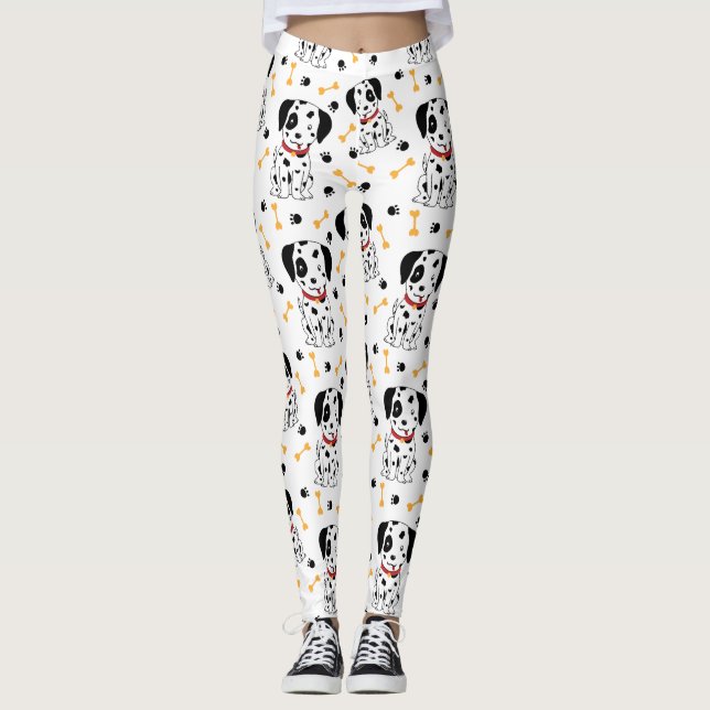 Dalmatian Puppies Leggings (Front)