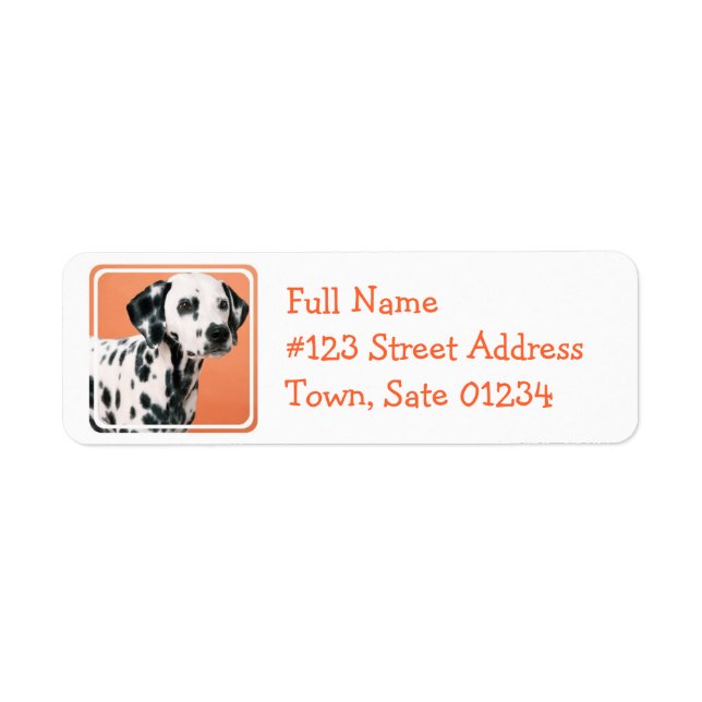 Dalmatian Puppies Mailing Label (Front)