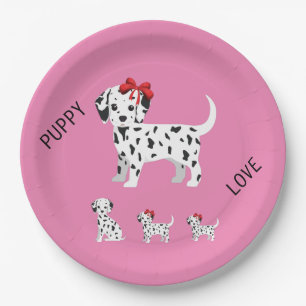 Dalmatian puppies party paper plates. plates