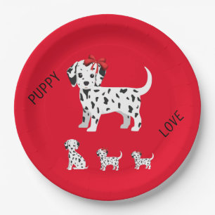 Dalmatian puppies party paper plates. plates