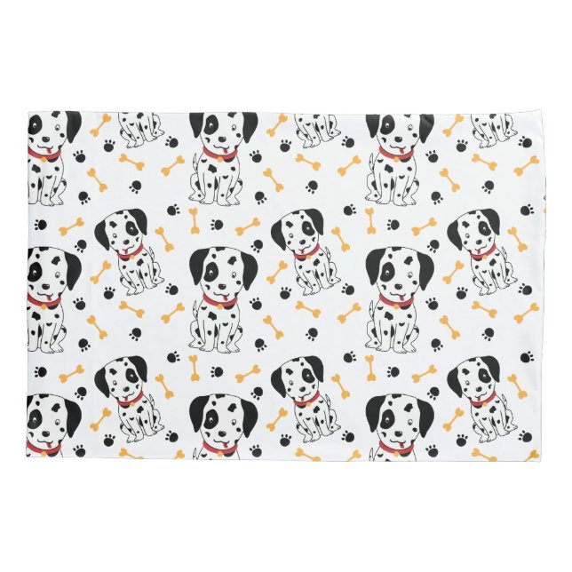 Dalmatian Puppies  Pillow Case (Back)