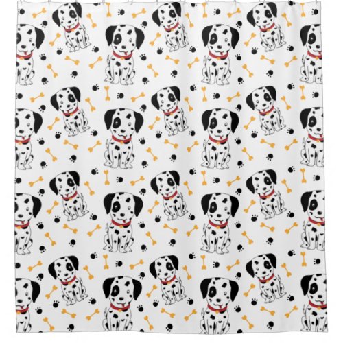 Dalmatian Puppies  Shower Curtain