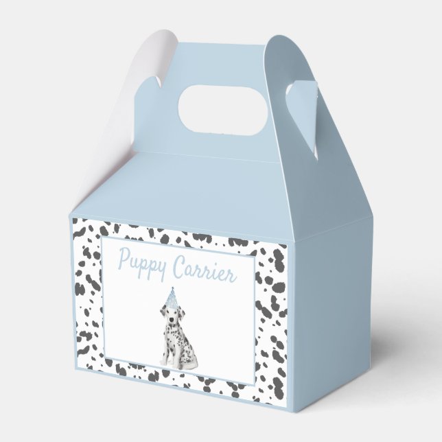 Dalmatian puppy adoption Birthday party carrier Favor Boxes (Front Side)