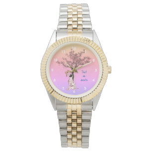 Dalmatian Puppy And Butterfly Personalized   Watch