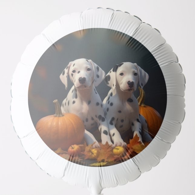 Dalmatian Puppy Autumn Delight Pumpkin  Balloon (Front)