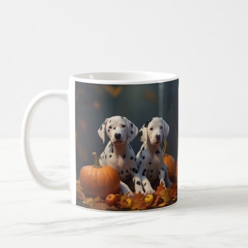 Dalmatian Puppy Autumn Delight Pumpkin  Coffee Mug