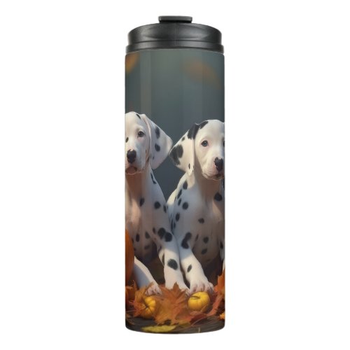 Dalmatian Puppy Autumn Delight Pumpkin  Thermal Tumbler