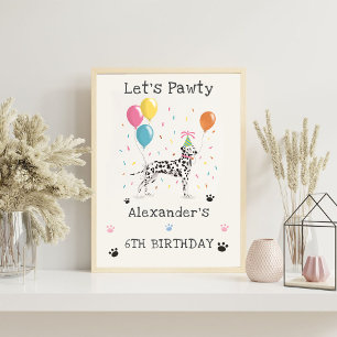 Dalmatian Puppy Dog Boy Birthday Welcome Sign