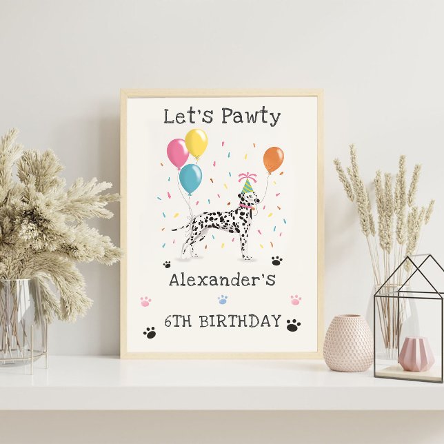 Dalmatian Puppy Dog Boy Birthday Welcome Sign (Creator Uploaded)