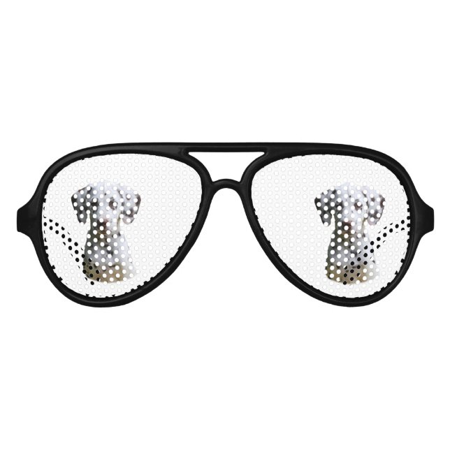 Dalmatian puppy dog photo aviator sunglasses (Front)