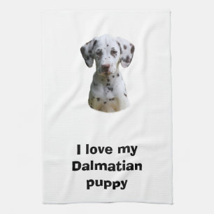 Dalmatian puppy dog photo towel