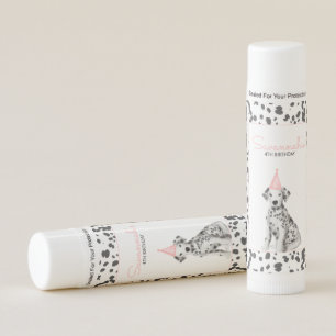 Dalmatian puppy Dog Pink guest party favor Lip Balm