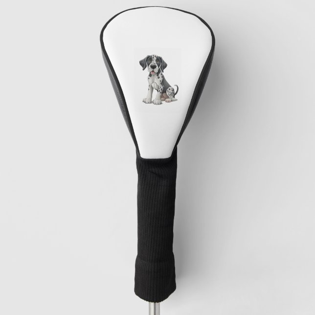 Dalmatian Puppy Dog Premium Scoop  Golf Head Cover (Front)